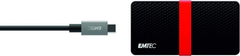 Emtec X200 512 GB Portable Rugged SSD External - Black