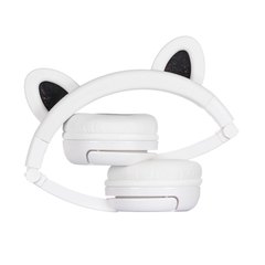 BuddyPhones PlayEars+ Animal Ears Wireless Headphone - Bear White