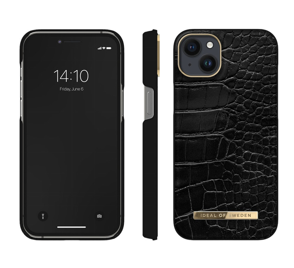 Ideal of Sweden Atelier Case For Apple iPhone 14 plus - Neo Noir Croco