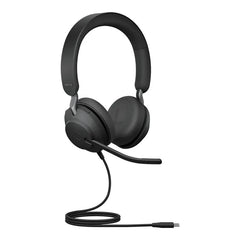 Jabra Evolve2 40 SE MS USB-C/A Wired Stereo Headset – Black