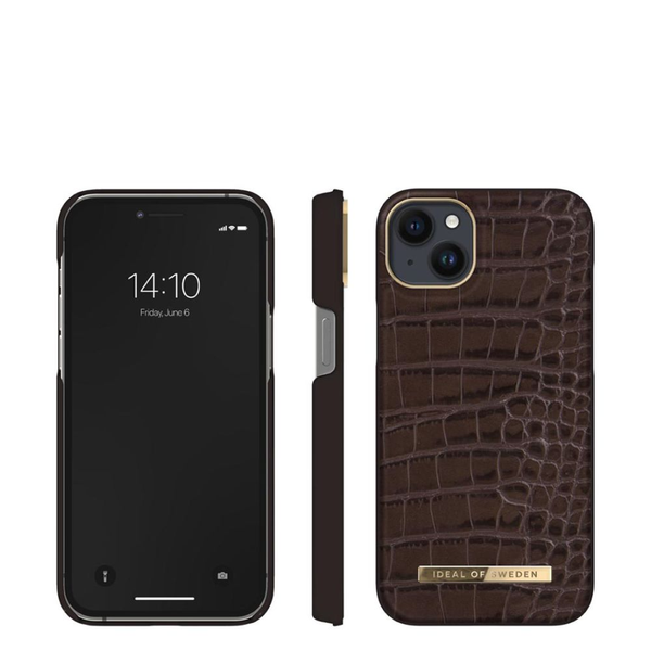 Ideal of Sweden Atelier Case For Apple iPhone 14 plus - Deep Walnut Croco