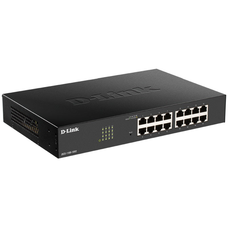 D-Link 16-Port Gigabit Smart Managed Switch - Black