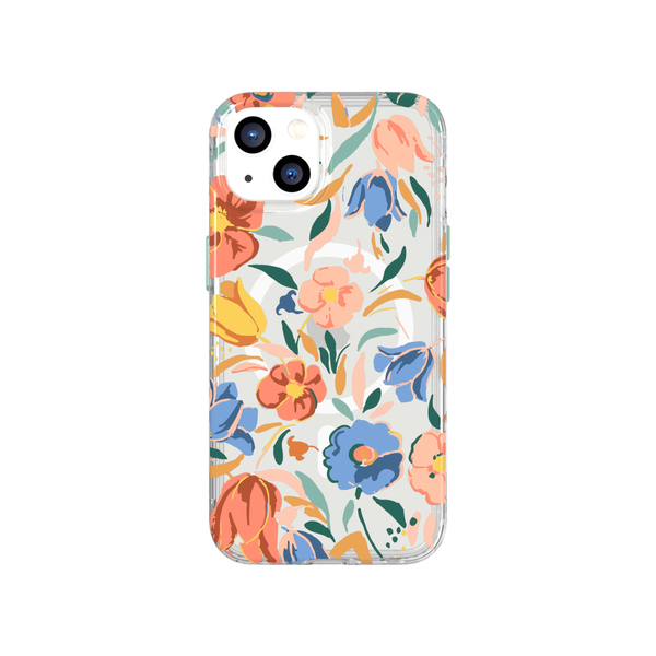 Tech 21 EvoArt w/ MagSafe Case For iPhone 13 - FB Peach Tulip