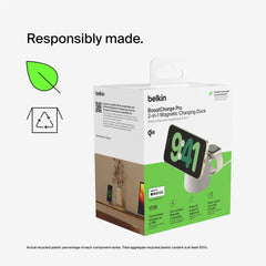 Belkin BoostCharge Pro 2-in-1 Wireless Charging Dock with Qi2 15W - Sand