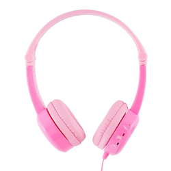 BuddyPhones Travel Kids Wired Headphone - Light Pink