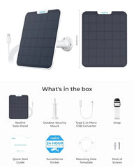 Reolink Solar Panel 2 for Security Cameras - White