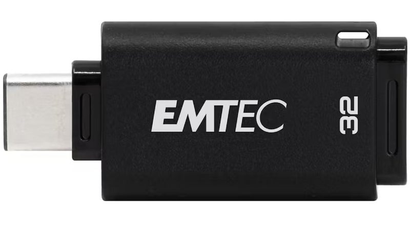 Emtec D400 32GB USB 3.2 Type-C Flash Drive - Black