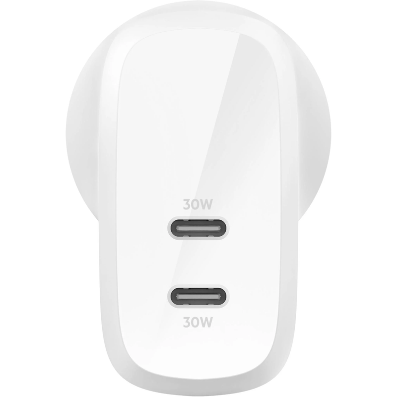 Belkin BoostCharge PRO Dual USB-C Wall Charger w/ PPS 60W - White