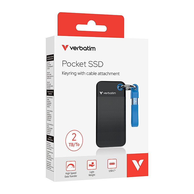 Verbatim 2TB Pocket SSD USB 3.2 Gen 2 – Black/Blue