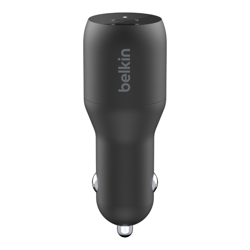 Belkin BoostCharge Dual USB-C Car Charger 36W - Black