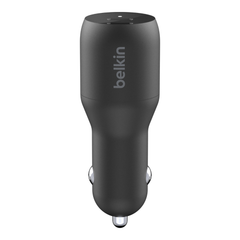 Belkin BoostCharge Dual USB-C Car Charger 36W - Black