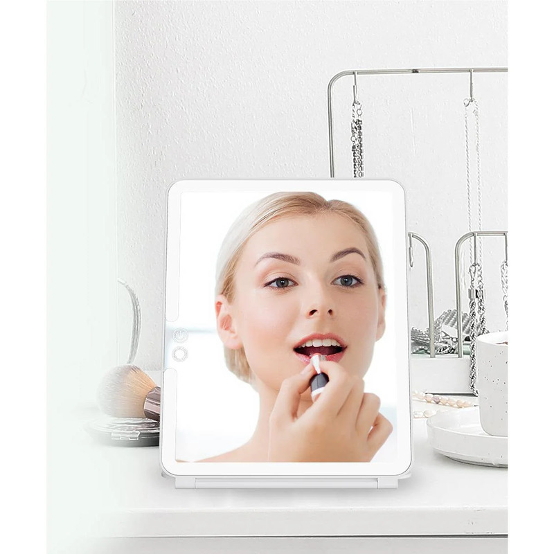 Wellcare Foldable Make-up Mirror w/ LED Lights - White