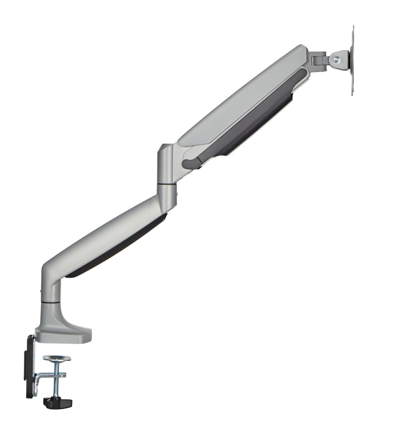 Brateck Single Screen Gas Spring Monitor Arm For 17"-45" - Matte Sliver