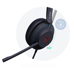 Yealink UH37-M Teams Certified Mono Wired Headset - Black