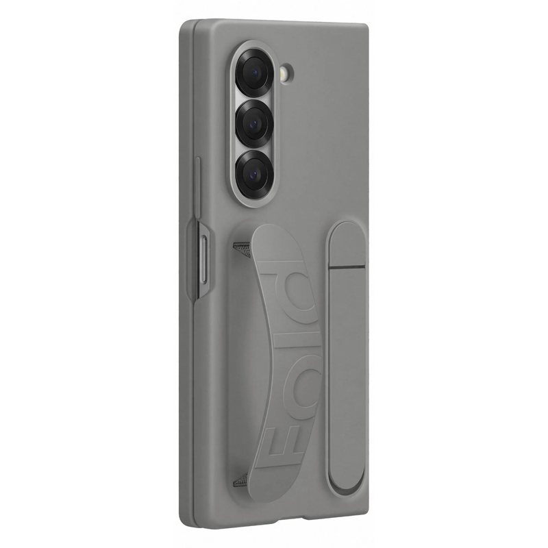 Samsung Silicone Stand Case w/ Grip For Galaxy Z Fold6 - Grey