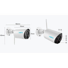 Reolink Argus Eco 2K WiFi Battery Solar Security Camera Bundle - White
