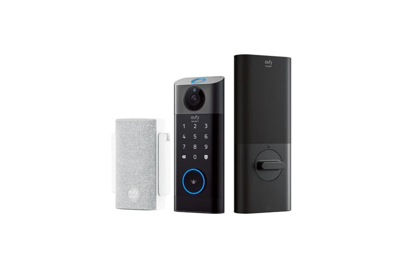 EufyCam 3 Pack 4K Solar Camera w/ Video Smart Lock Combo - White
