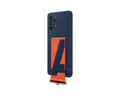 Samsung Silicone Cover With Strap For Samsung Galaxy A73 5G - Navy