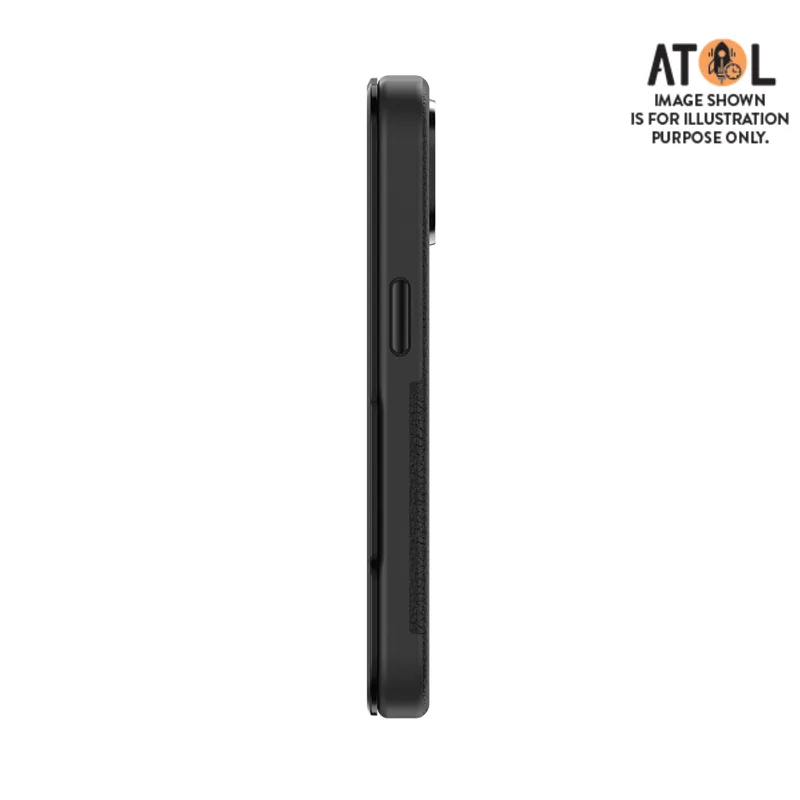 EFM Monaco Wallet Case w/ D3O For iPhone 15 - Black/Space Grey