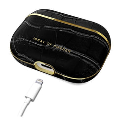 Ideal of Sweden Atelier Case For Airpods Pro - Jet Black Croco