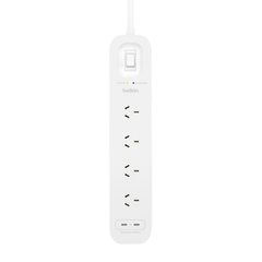 Belkin SurgePro 4-Outlet Surge Protector w/ Dual USB-C 30W - White