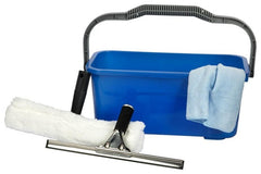 Cleanlink Bucket Cloth Squeegee and Washer Window Cleaning Kit - Blue
