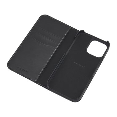 Coach Folio Case For iPhone 16 Pro - Signature Charcoal
