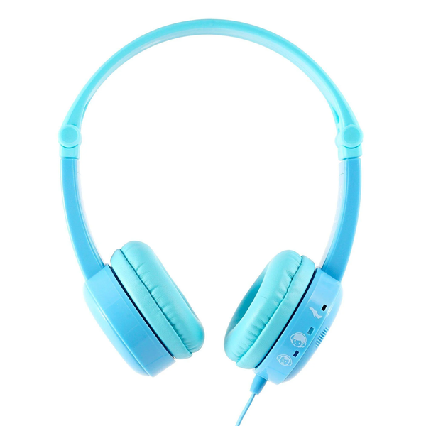 BuddyPhones Travel Kids Wired Headphone - Light Blue