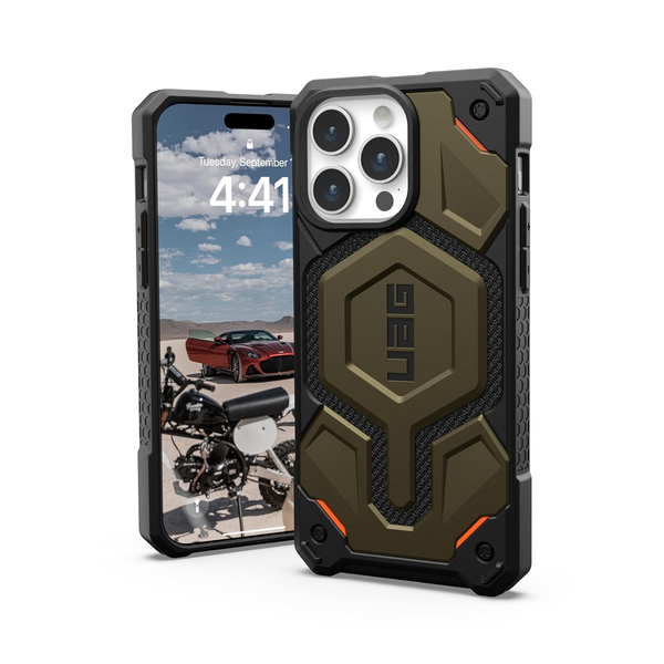 UAG Monarch Pro Case For iPhone 15 Pro Max - Kevlar Green