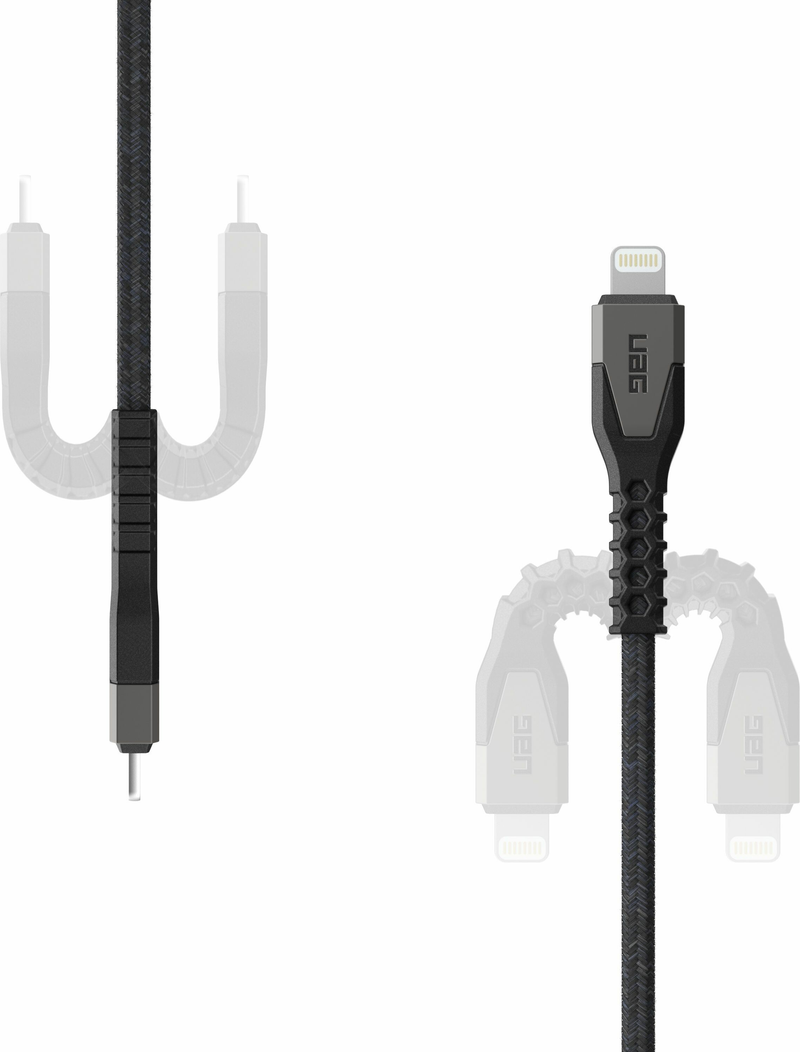 UAG Kevlar Core USB-C To Lightning Cable 1.5m - Black/Grey