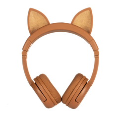 BuddyPhones PlayEars+ Animal Ears Wireless Headphone - Fox Brown