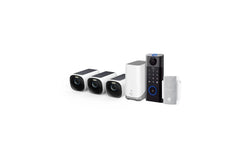 EufyCam 3 Pack 4K Solar Camera w/ Video Smart Lock Combo - White