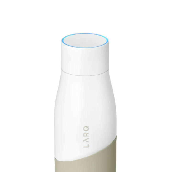 Larq PureVis Movement Water Bottle 710ml - White/Dune