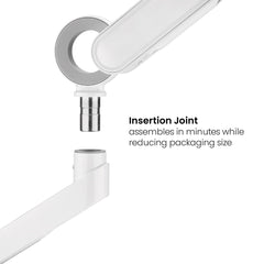 Brateck Designer Premium Dual Monitor Spring-Assisted - White