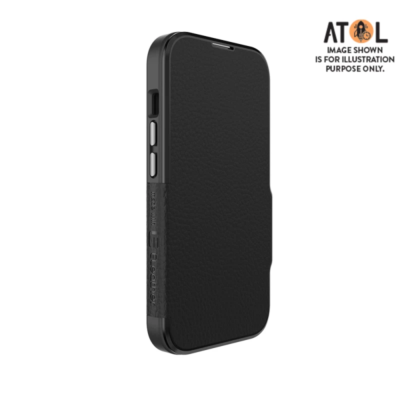 EFM Monaco Wallet Case w/ D3O For iPhone 15 - Black/Space Grey