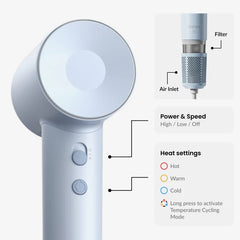 Laifen SE High Speed Hair Dryer - Matte Blue