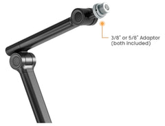 Brateck Height Adjustable Microphone Floor Stand - Matte Black