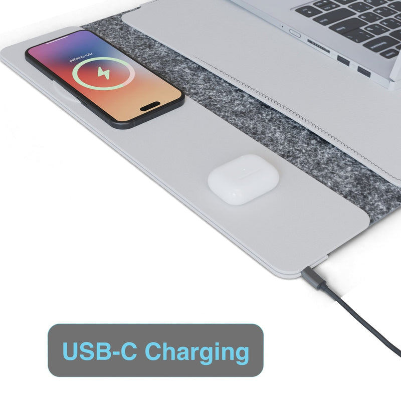 Laser Wireless Charging Laptop Sleeve Up to 16 Inch - Grey