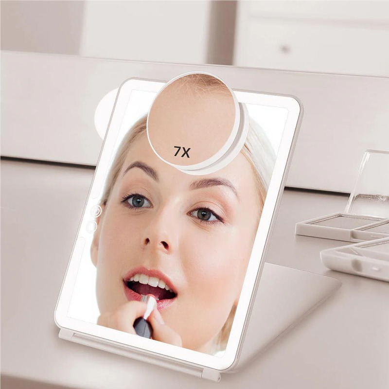 Wellcare Foldable Make-up Mirror w/ LED Lights - White