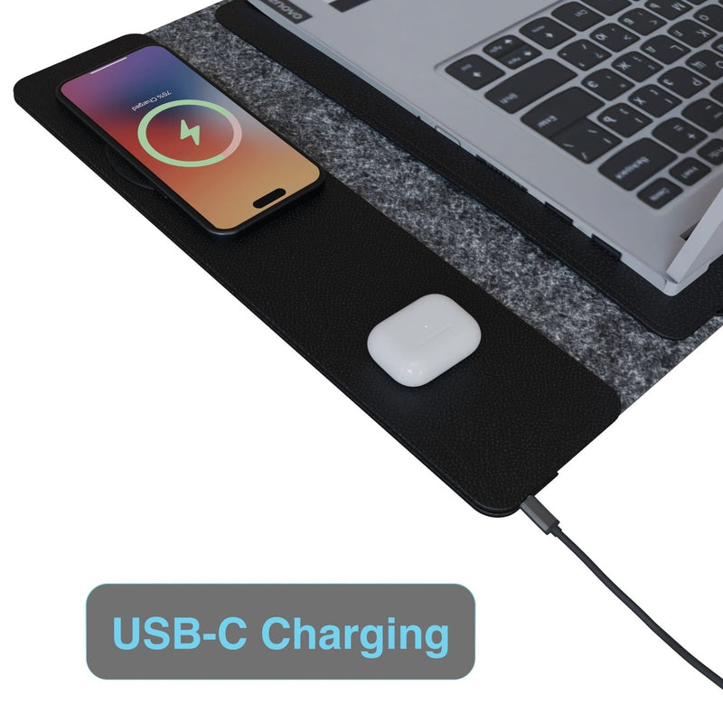 Laser Wireless Charging Laptop Sleeve Up to 16 Inch - Black