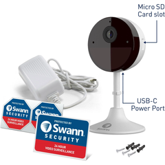 Swann 2K QHD Indoor WiFi Security Camera - Steel Oak