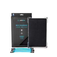 Pale Blue Single Panel Solar Charger - Black