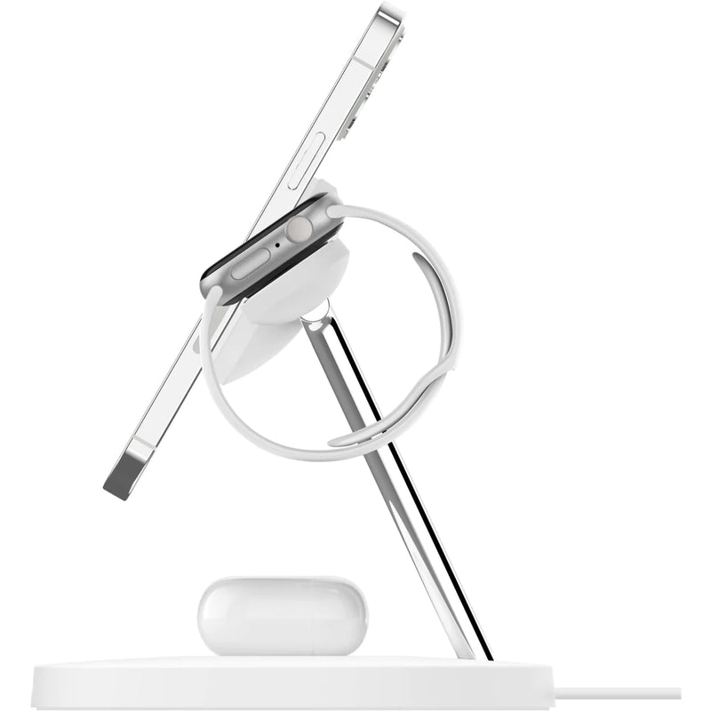 Belkin BoostUp Charge Pro 3-in-1 Charging Stand w/ MagSafe - White