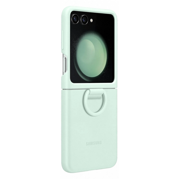 Samsung Silicone Case with Ring for Galaxy Flip5 - Ocean Green