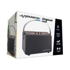 Laser SoundTec Retro Bluetooth Boombox Speaker w/ Carry Strep - Black