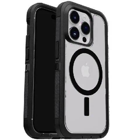 OtterBox Defender XT Clear Case For iPhone 15 - Clear/Black