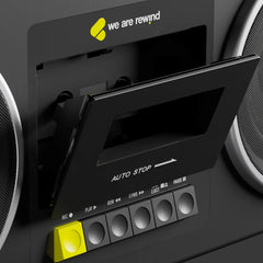 Rewind Getto Blaster Cassette Player & Recorder - Curtis Black