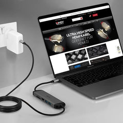 Lindy DST-Micro 140 USB-C Micro Laptop Dock 4K HDMI - Grey