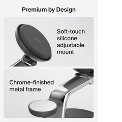Belkin UltraCharge Pro 3-in-1 Magnetic Qi2 25W Charging Dock - Charcoal