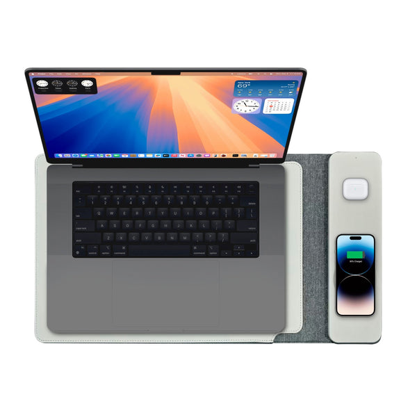Laser Wireless Charging Laptop Sleeve Up to 16 Inch - Grey